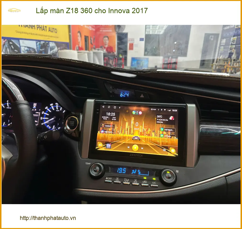 Anh Kiên lắp màn Z18 360 cho Innova 2017 tại Quận 10 để cải thiện tầm nhìn ảnh thực tế 2