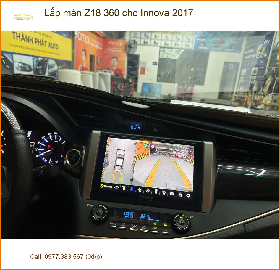 Anh Tấn lắp màn Z18 360 cho Innova 2017 tại Cần Giờ để nâng cao tầm nhìn ảnh thực tế 3