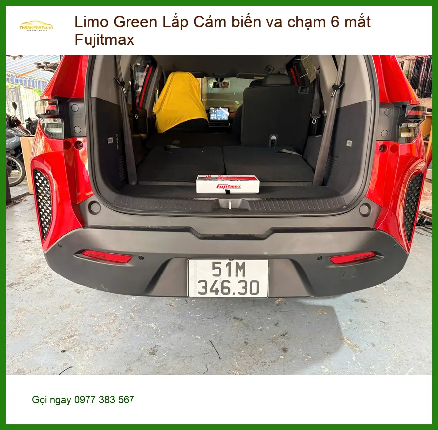 Anh Tiến lắp cảm biến va chạm 6 mắt Fujitmax cho Limo Green tại Bình Tân an toàn ảnh thực tế 2