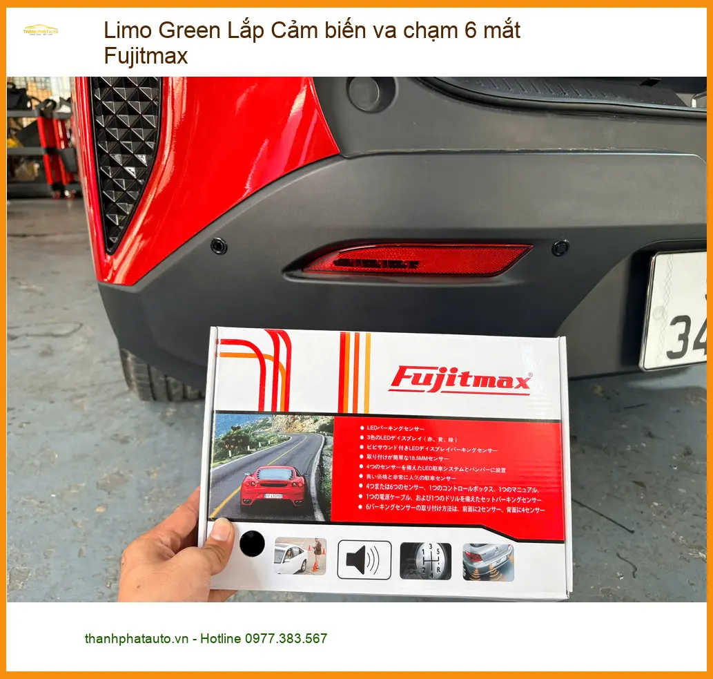 Anh Quang lắp Cảm biến va chạm 6 mắt Fujitmax cho Limo Green tại Quận 3. ảnh thực tế 4