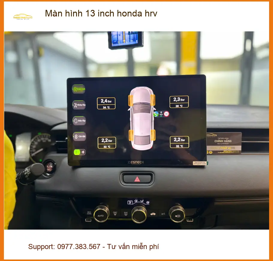 Chú Phước nâng cấp màn hình 13 inch Honda HR-V tại Quận 9