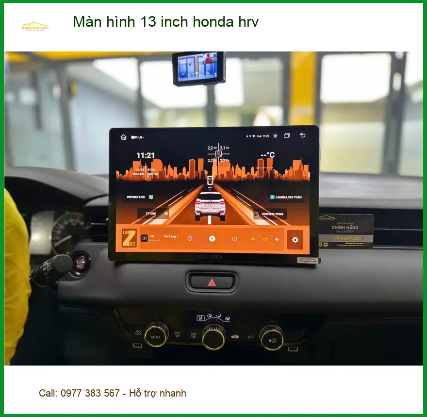 Chị Bích lắp Màn hình 13 inch Honda HR-V tại Hóc Môn để tiện xem bản đồ ảnh thực tế 4
