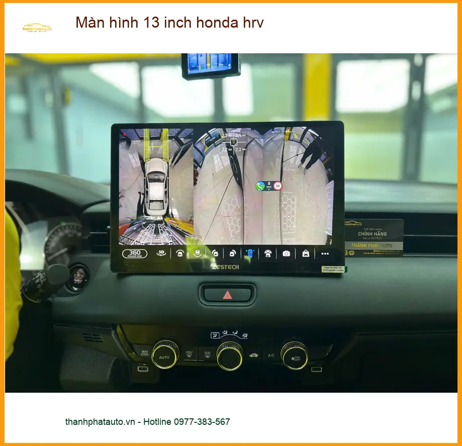 Chị Trâm nâng cấp màn hình 13 inch Honda HR-V Quận Tân Bình vì màn zin nhỏ