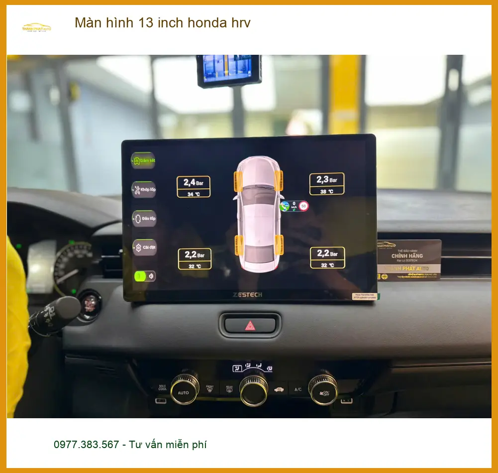 Chị Trâm nâng cấp màn hình 13 inch Honda HR-V Quận Tân Bình vì màn zin nhỏ ảnh thực tế 2