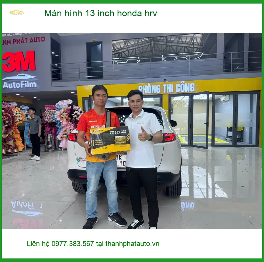 Anh Tấn nâng cấp màn hình 13 inch Honda HR-V tại Quận 1 vì màn zin quá nhỏ ảnh thực tế 2