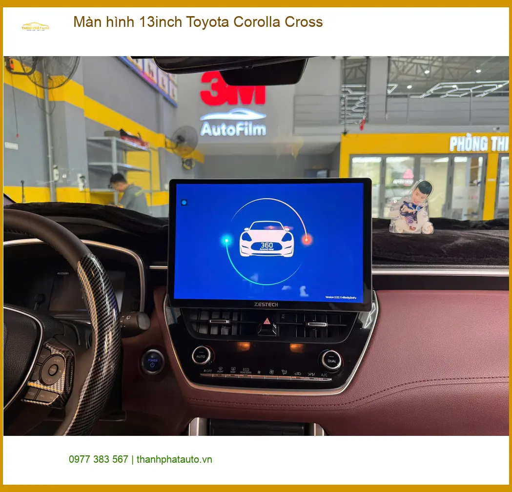 Anh Cường lắp màn hình 13inch Toyota Corolla Cross tại Quận Phú Nhuận để nâng tầm giải trí ảnh thực tế 3