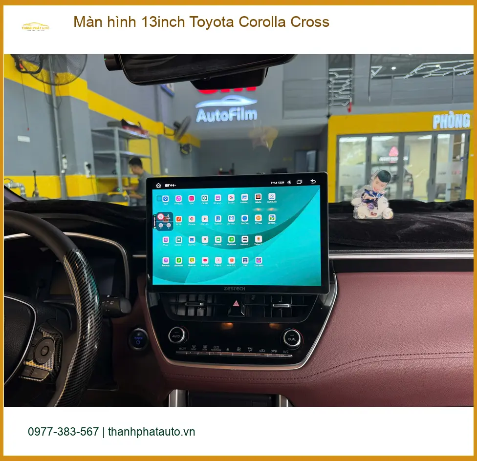 Anh Cường lắp màn hình 13inch Toyota Corolla Cross tại Quận Phú Nhuận để nâng tầm giải trí ảnh thực tế 4