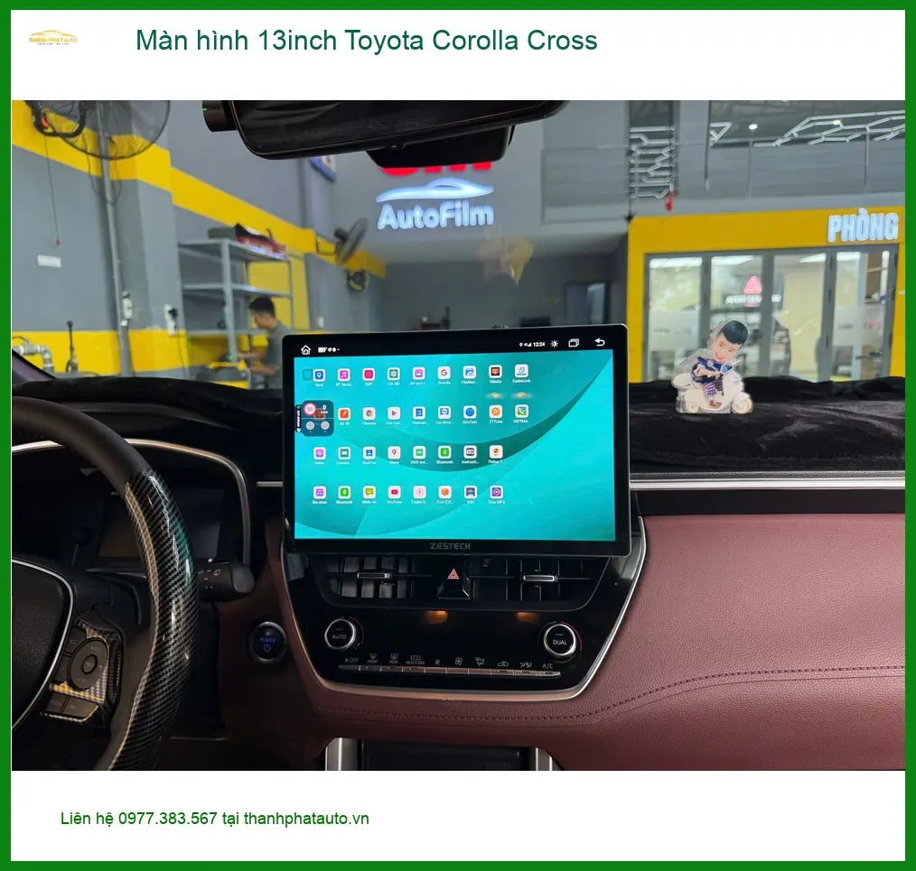 Anh Quốc Bình lắp màn hình 13inch cho Toyota Corolla Cross tại Quận 8 ảnh thực tế 4