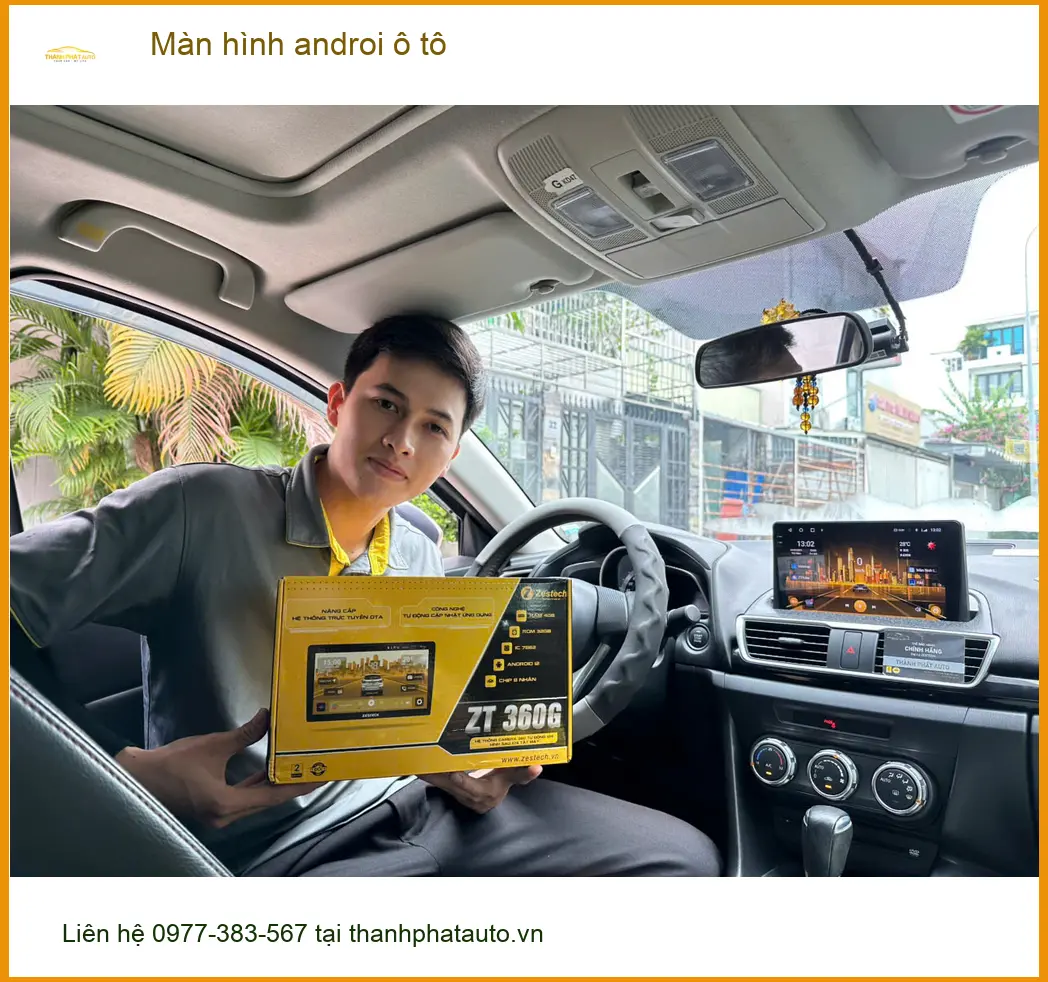 Chị Uyên lắp màn hình Android ô tô cho Mazda CX5 tại Quận Bình Thạnh ảnh thực tế 5