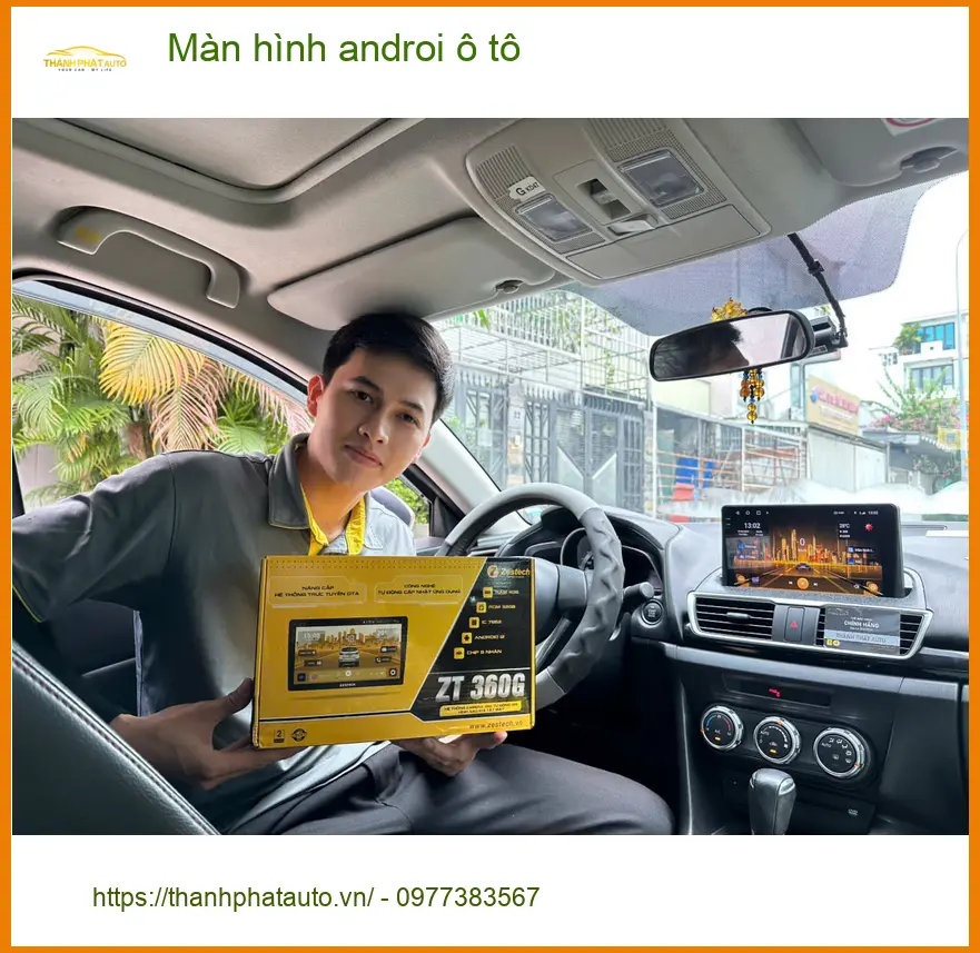 Chú Quân lắp màn hình Android ô tô Hyundai Santa Fe tại Quận 9 ảnh thực tế 5