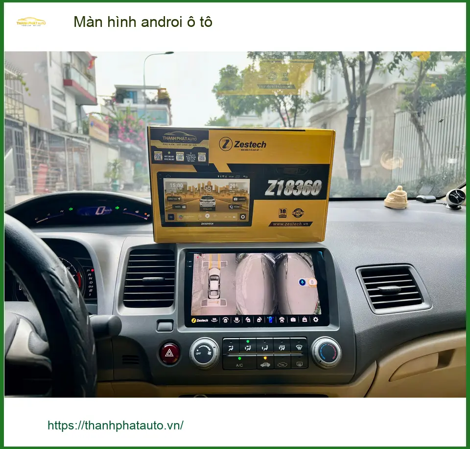 Lắp Màn hình Android ô tô Quận Thủ Đức cho xe Toyota Camry của chú Minh ảnh thực tế 3