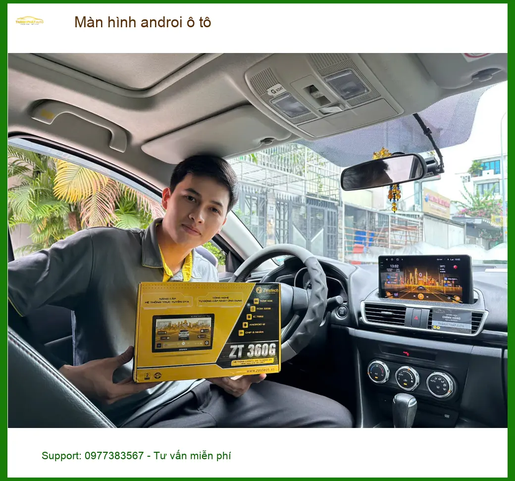Chú Phong lắp Màn hình androi ô tô cho Mitsubishi Triton ở Hóc Môn