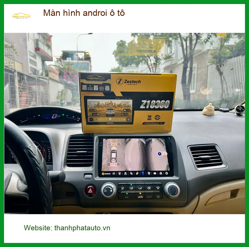 Chị Thảo lắp màn hình Android ô tô cho Honda Civic tại Quận Bình Thạnh để tăng tiện ích ảnh thực tế 3