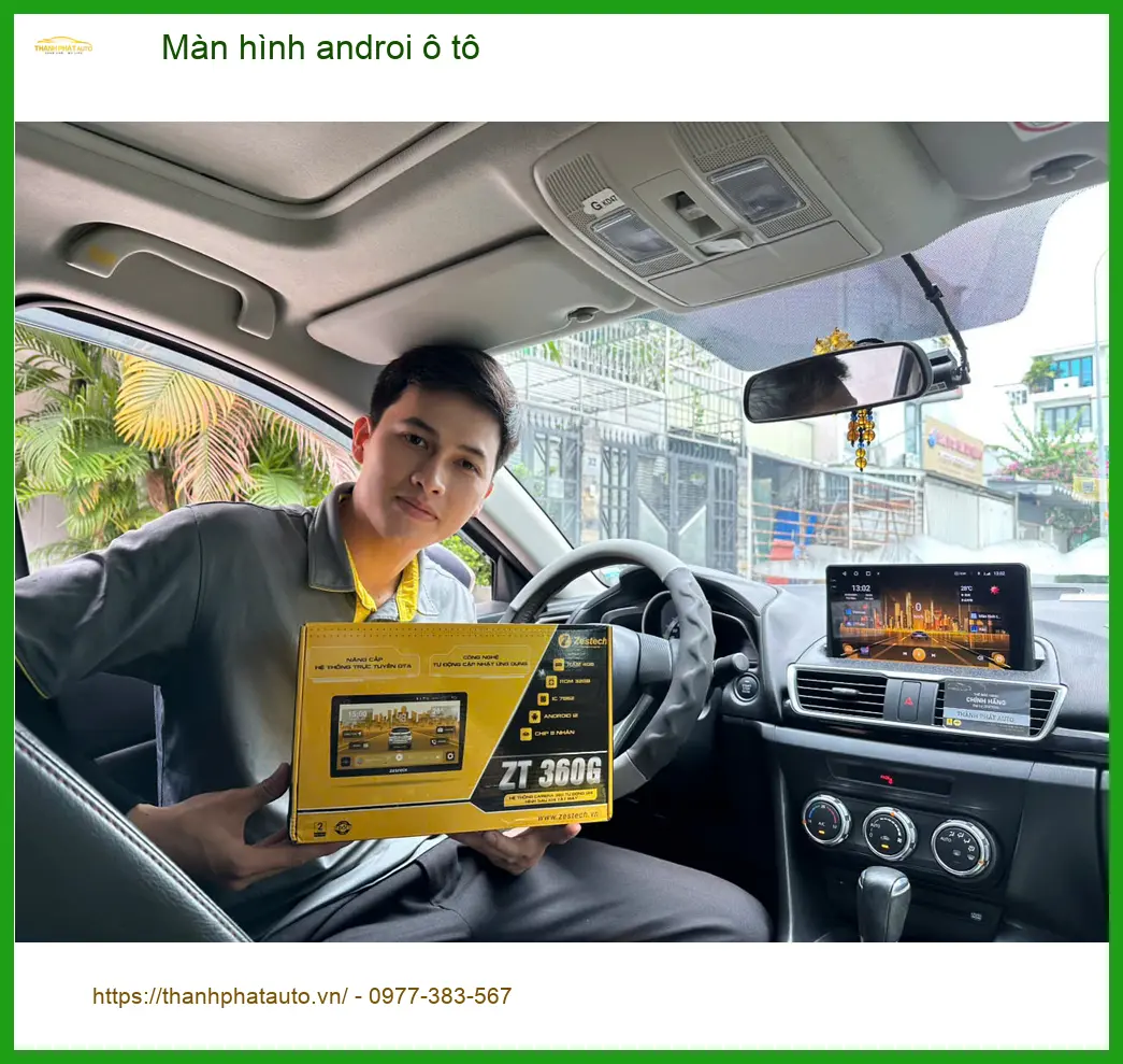 Chú Minh lắp màn hình Android ô tô Toyota Rush tại Cần Giờ ảnh thực tế 2