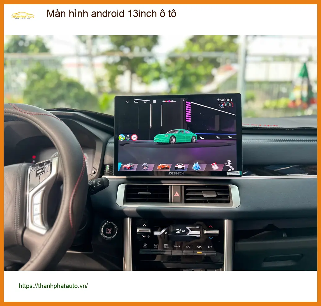 Chú Long lắp màn hình android 13inch ô tô Honda CRV tại Quận 6 để cập nhật công nghệ