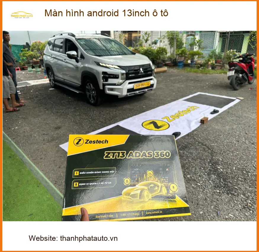 Chú Long lắp màn hình android 13inch ô tô Honda CRV tại Quận 6 để cập nhật công nghệ ảnh thực tế 4