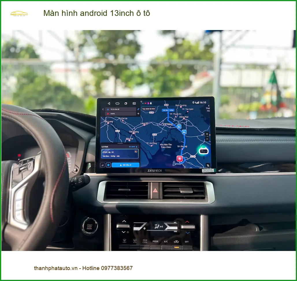 Chị Minh Thư lắp màn hình Android 13inch cho Hyundai Accent ở Quận 7