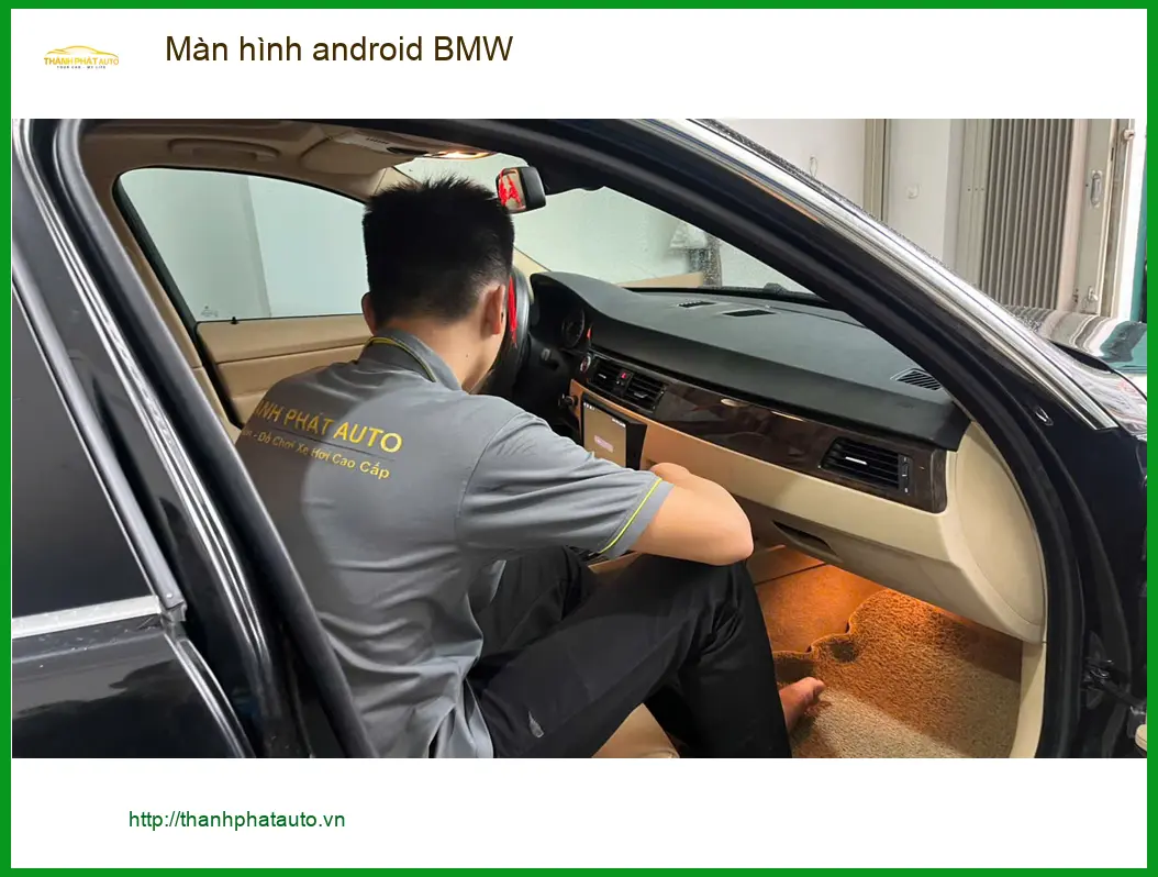 Anh Cường nâng cấp màn hình Android BMW X5 tại Hóc Môn vì màn zin quá cũ kỹ ảnh thực tế 5