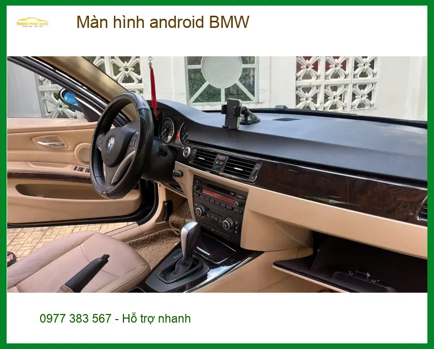 Anh Tuấn Kiệt nâng cấp màn hình android BMW 3 Series tại Quận Nhà Bè vì màn hình zin đã cũ. ảnh thực tế 2