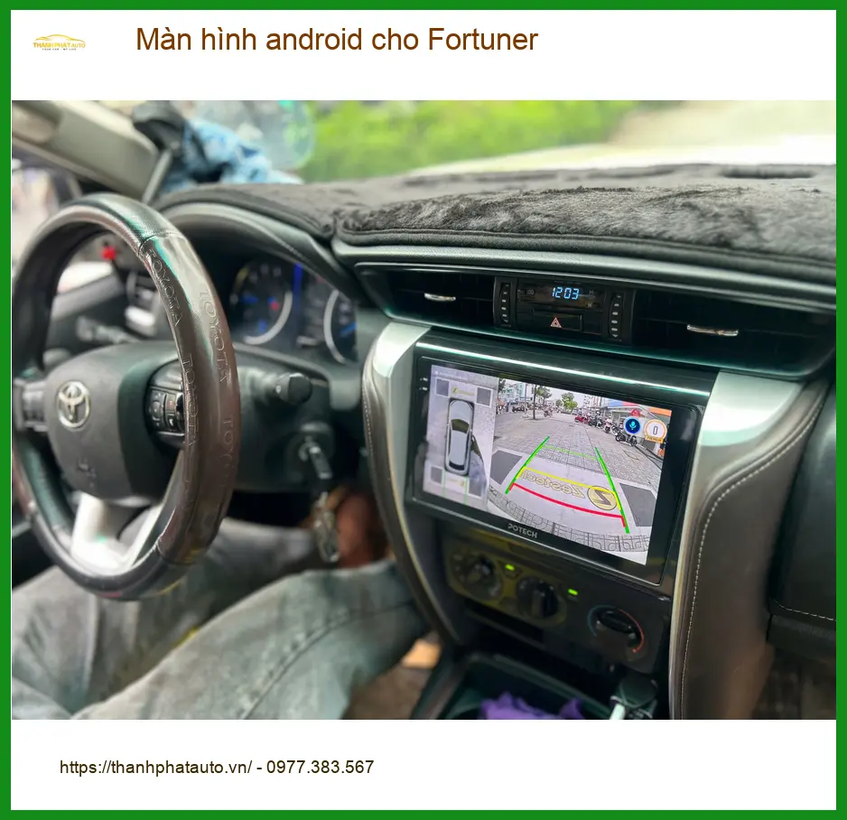 Anh Long lắp màn hình Android cho Fortuner tại Bình Chánh để nâng cấp tiện ích giải trí