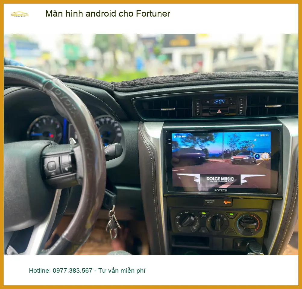 Anh Long lắp màn hình Android cho Fortuner tại Bình Chánh để nâng cấp tiện ích giải trí ảnh thực tế 4