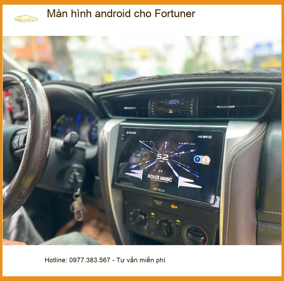 Anh Minh lắp Màn hình Android cho Fortuner tại Quận 1 vì muốn trải nghiệm công nghệ mới ảnh thực tế 4
