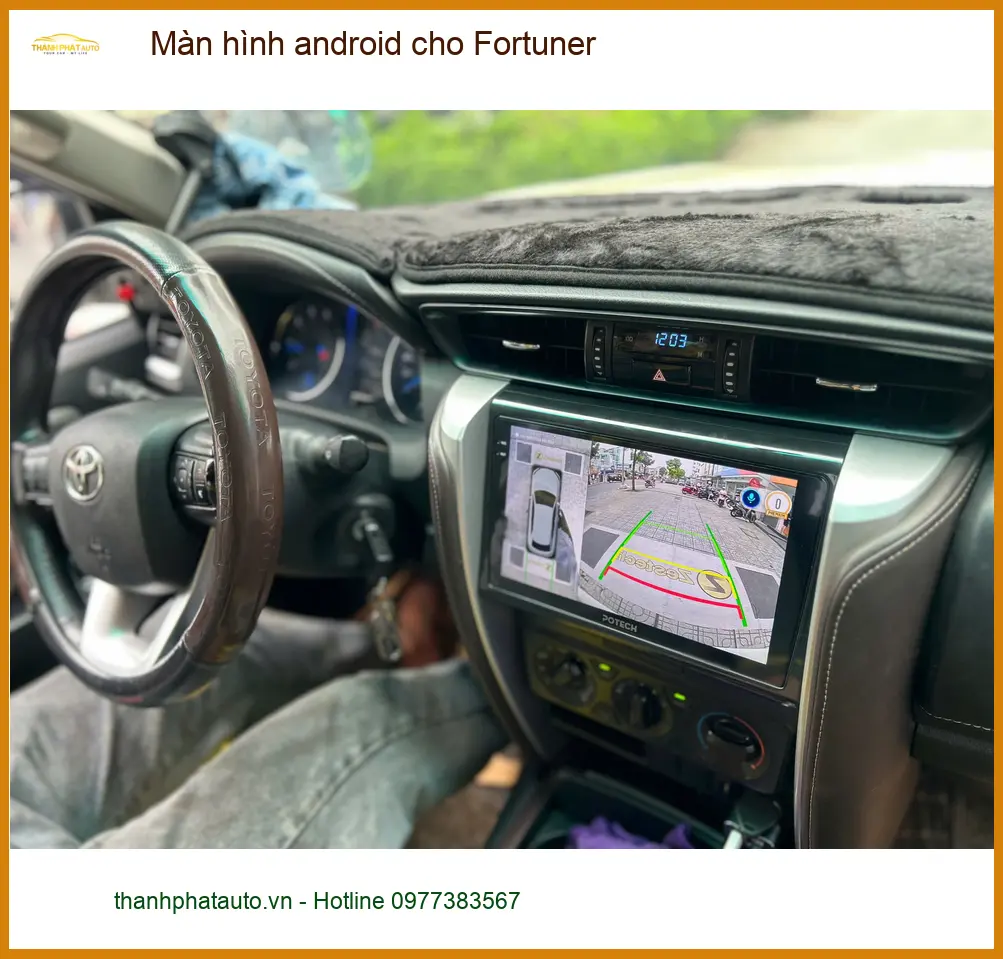 Anh Trí lắp màn hình android cho Fortuner tại Quận 6 để nâng tầm trải nghiệm lái xe