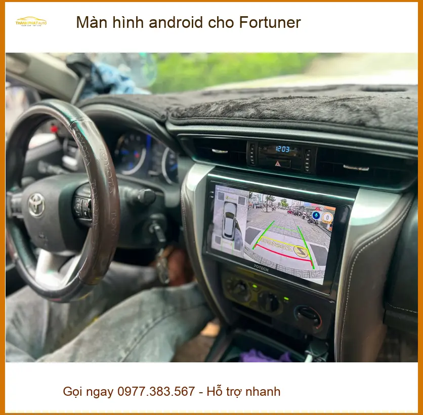 Chị Bích lắp màn hình Android cho Fortuner tại Hóc Môn để giải trí tiện lợi ảnh thực tế 2
