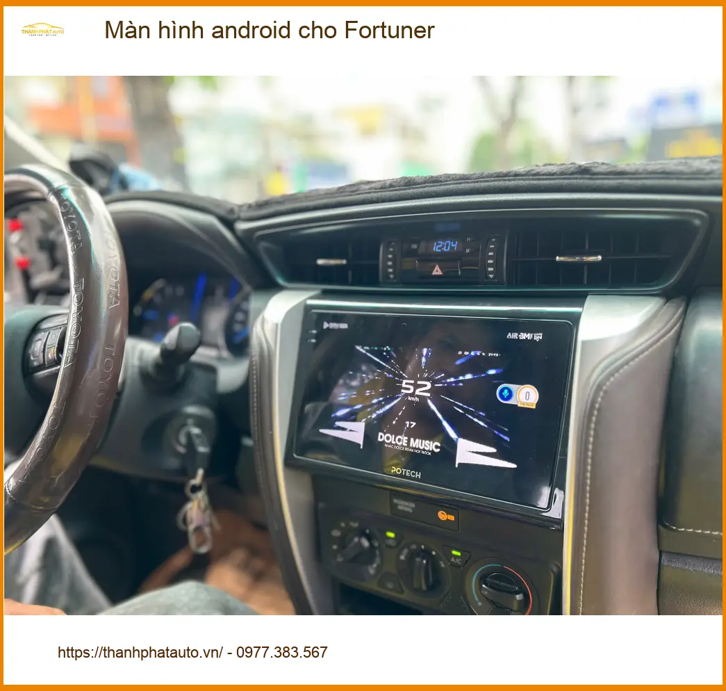 Chị Bích lắp màn hình Android cho Fortuner tại Hóc Môn để giải trí tiện lợi ảnh thực tế 3