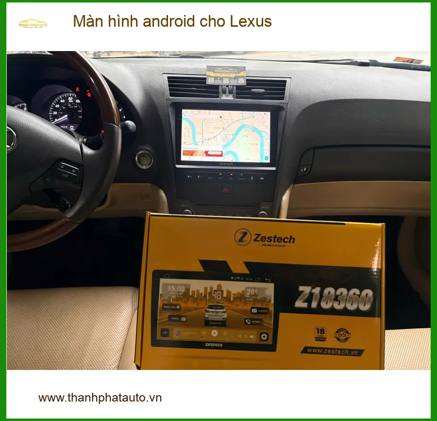Chị Thanh lắp màn hình android Lexus RX 350 ở Quận 12 vì màn zin quá cũ ảnh thực tế 2