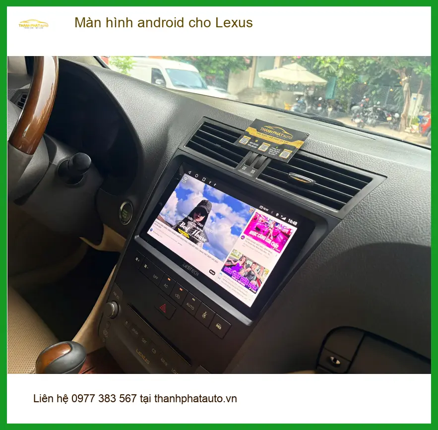 Chị Thanh lắp màn hình android Lexus RX 350 ở Quận 12 vì màn zin quá cũ ảnh thực tế 4