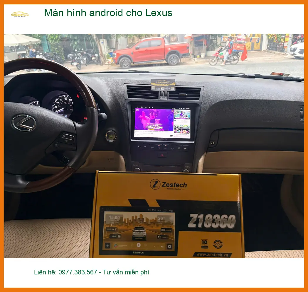 Chị Thanh lắp màn hình android Lexus RX 350 ở Quận 12 vì màn zin quá cũ ảnh thực tế 5