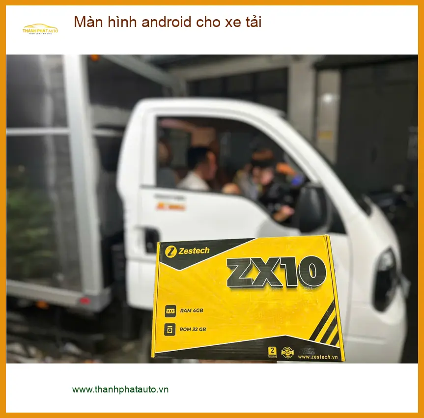 Anh Long lắp màn hình Android cho xe tải Hino tại Quận 2 để nâng cao hiệu suất làm việc ảnh thực tế 2