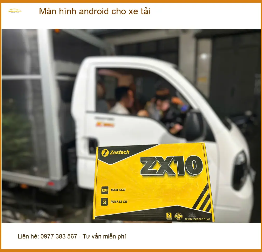 Chú Hưng lắp màn hình Android cho xe tải Hino Dutro tại Quận 9 ảnh thực tế 3