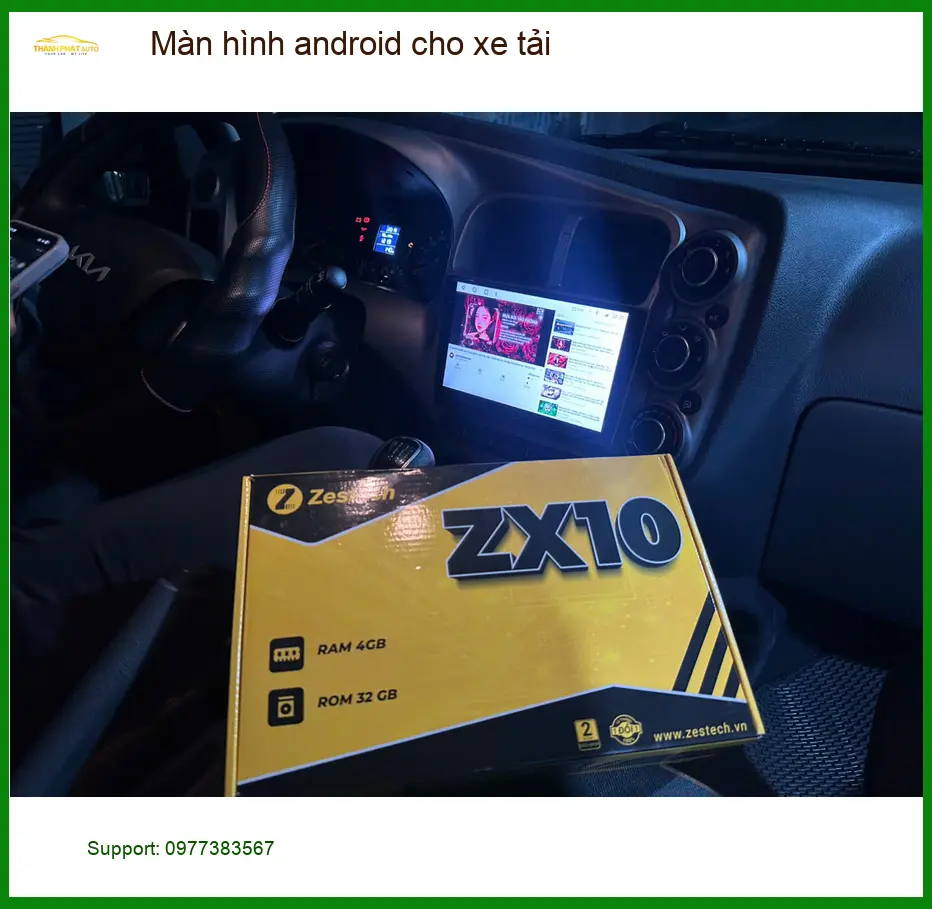 Chú Đức An lắp màn hình Android xe tải Isuzu QKR tại Quận 11 tiện dẫn đường