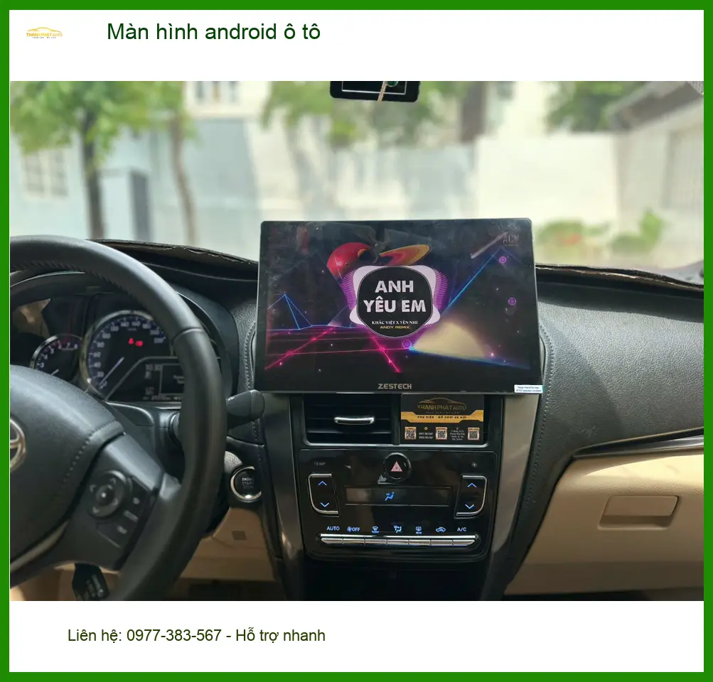 Anh Tấn lắp màn hình android ô tô cho Hyundai Accent tại Quận Bình Tân