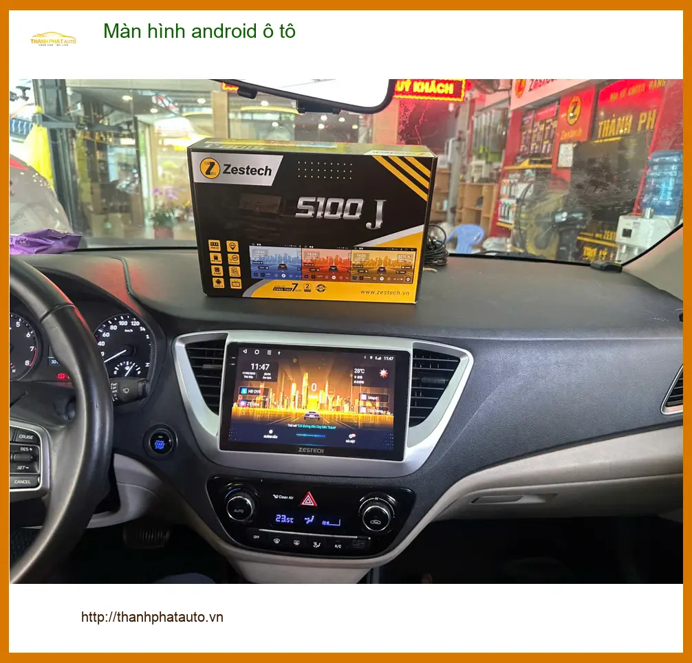 Anh Long nâng cấp màn hình android ô tô Hyundai Accent tại Gò Vấp để giải trí đa dạng ảnh thực tế 3