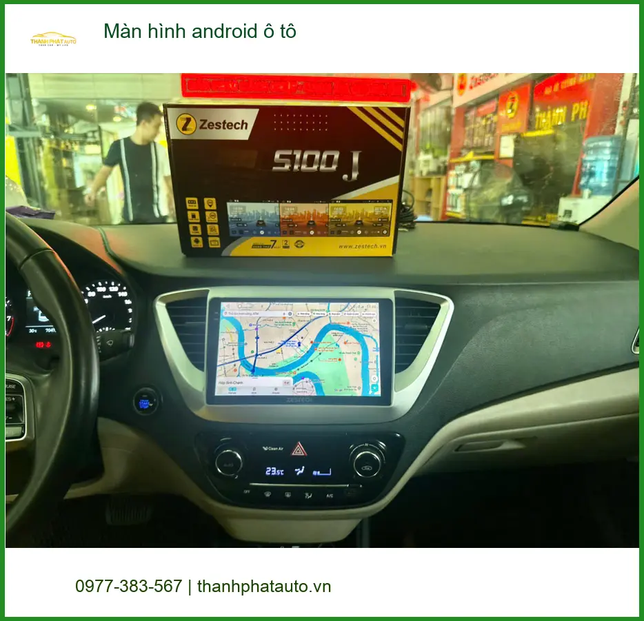 Anh Long nâng cấp màn hình android ô tô Hyundai Accent tại Gò Vấp để giải trí đa dạng ảnh thực tế 4