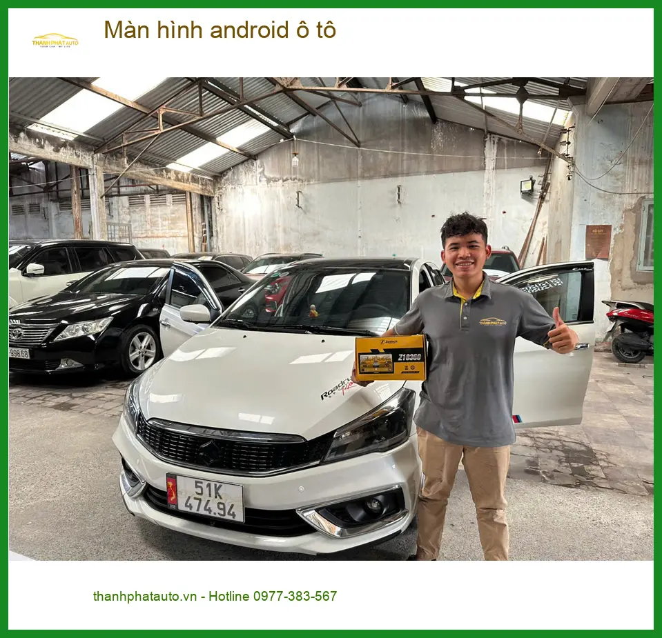 Anh Tấn lắp màn hình android ô tô Hyundai Accent tại Quận 10 để tiện xem bản đồ và giải trí ảnh thực tế 2