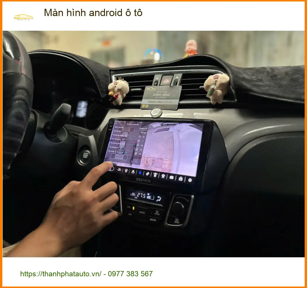 Anh Tấn lắp màn hình android ô tô Hyundai Accent tại Quận 10 để tiện xem bản đồ và giải trí ảnh thực tế 3