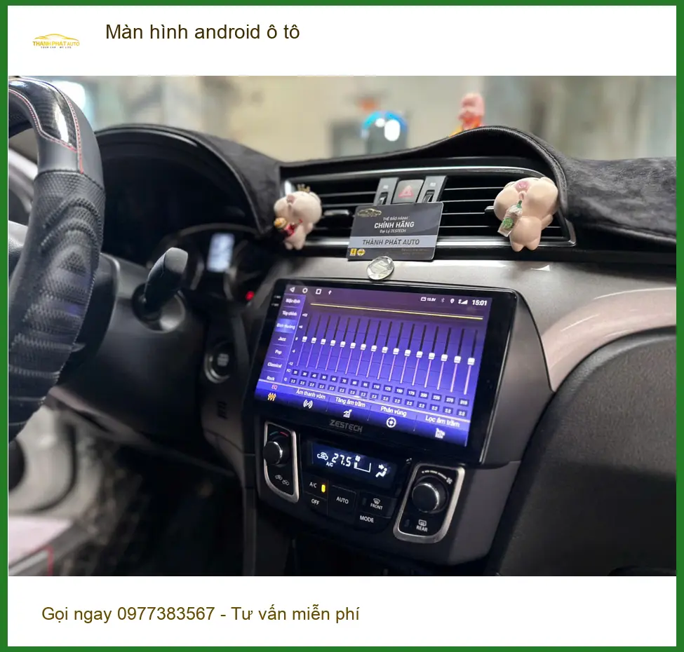 Anh Tấn lắp màn hình android ô tô Hyundai Accent tại Quận 10 để tiện xem bản đồ và giải trí ảnh thực tế 4