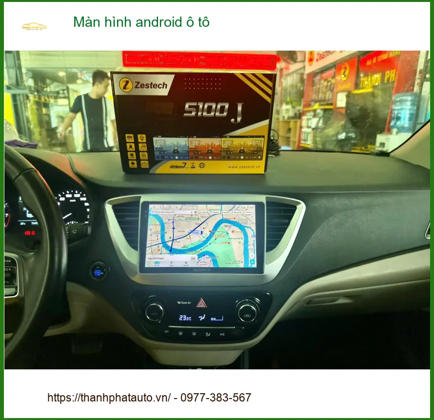 Anh Duy nâng cấp màn hình Android ô tô Hyundai Accent tại Củ Chi ảnh thực tế 2