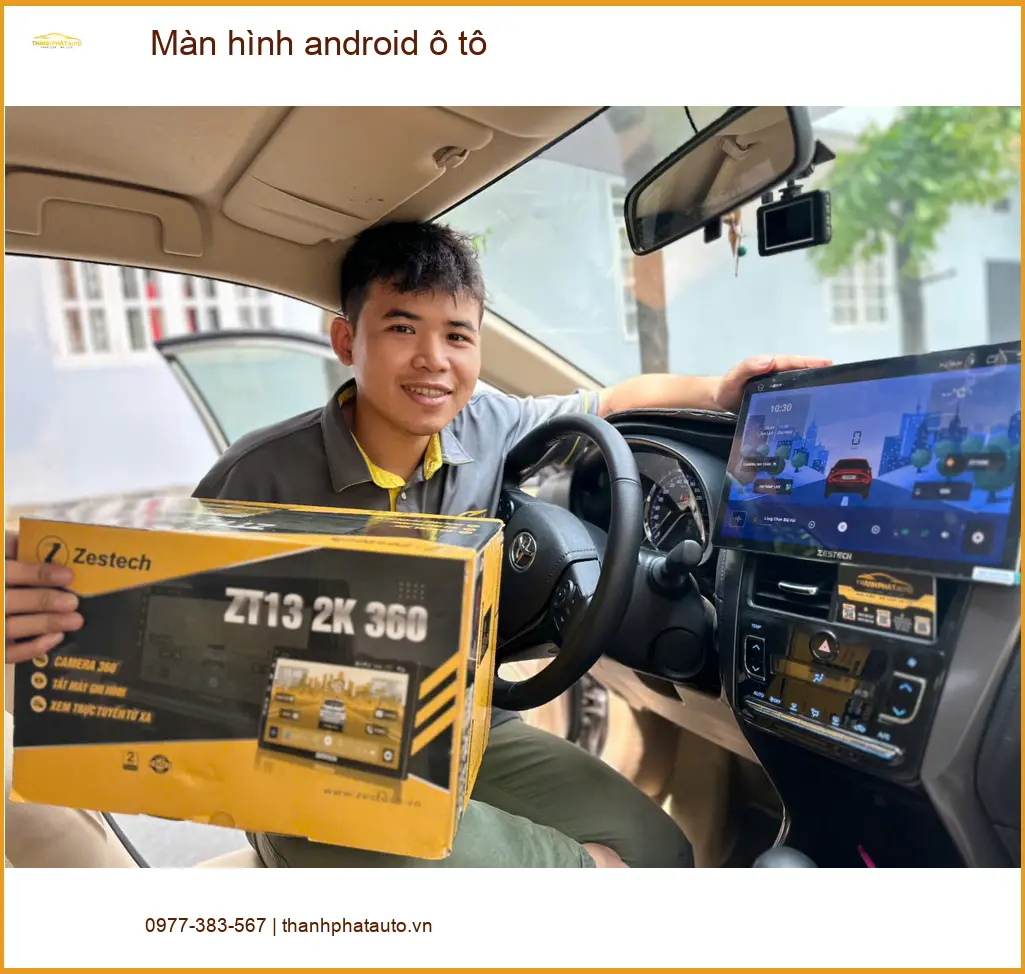Anh Khải nâng cấp màn hình android ô tô cho Hyundai Accent tại Nhà Bè