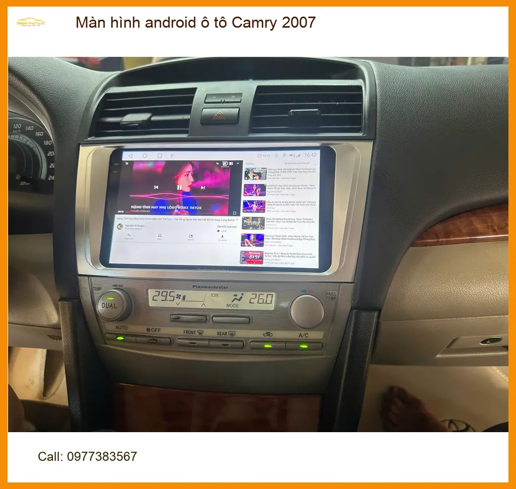 Anh Nam lắp Màn hình Android ô tô Camry 2007 uy tín tại Quận Bình Tân ảnh thực tế 2