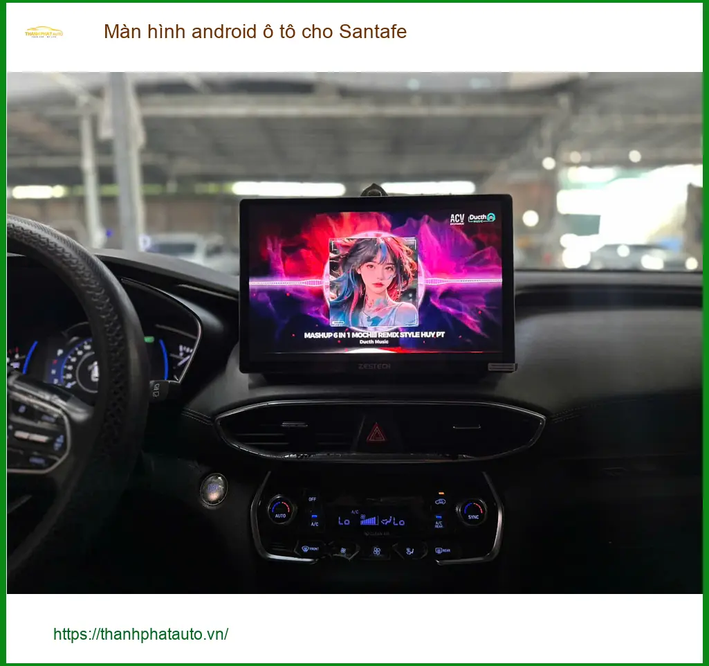 Anh Vĩnh lắp Màn hình Android Ô tô Santafe tại Hóc Môn, nâng tầm tiện ích ảnh thực tế 2