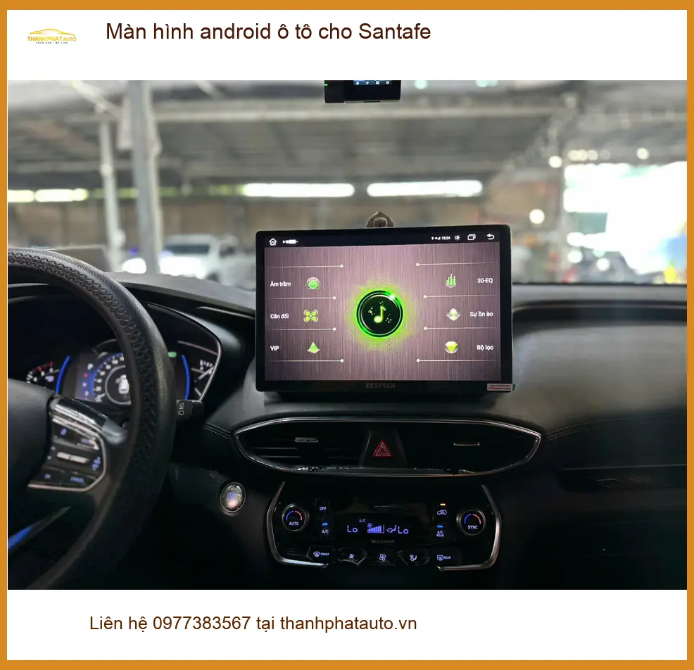 Anh Khang lắp màn hình Android ô tô cho Santafe Quận 2 thay màn hình cũ đã lỗi thời