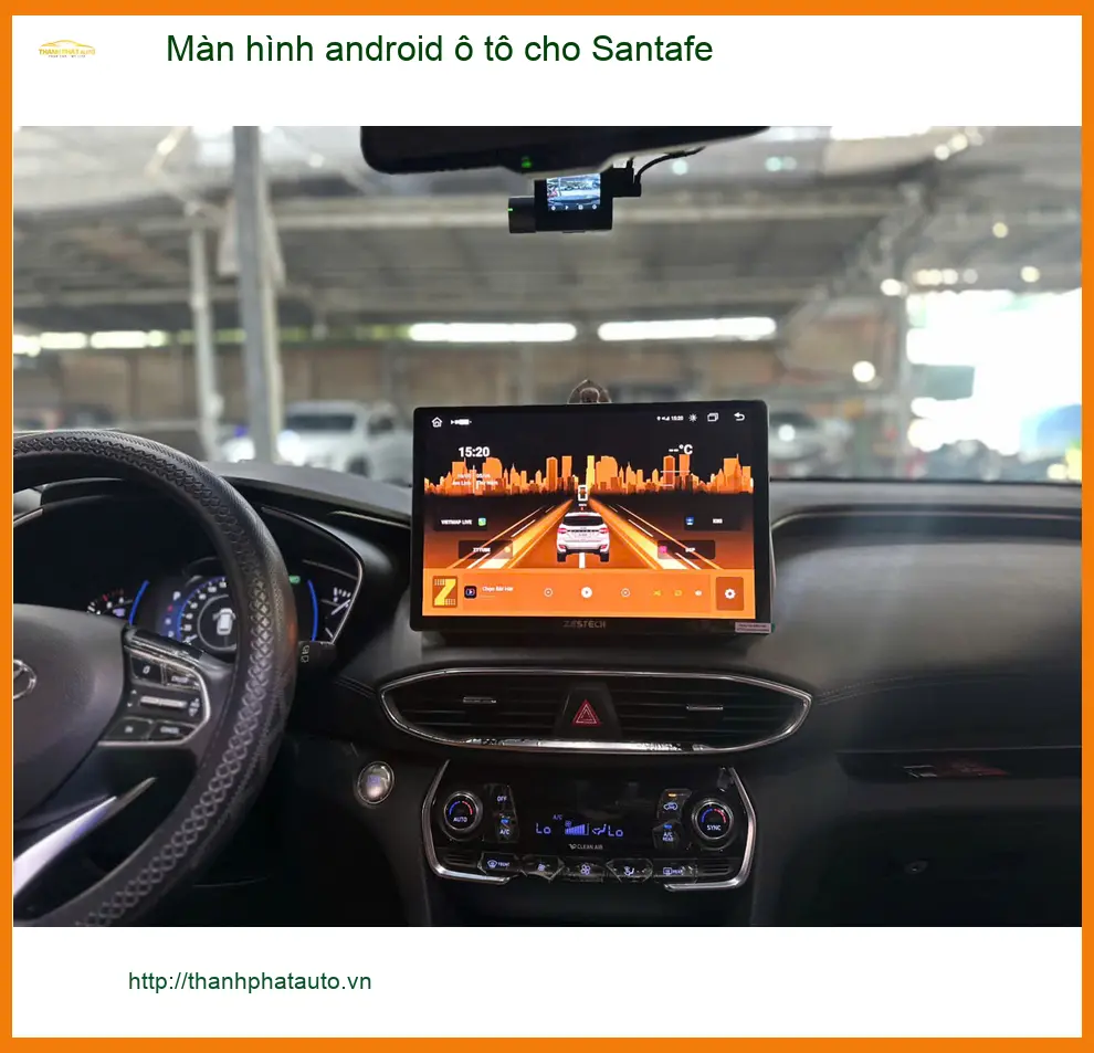 Chú Cường lắp màn hình Android ô tô Santafe Quận 9 tránh màn hình zin đơ ảnh thực tế 4