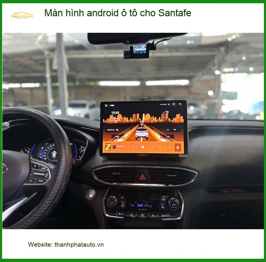 Anh Quang lắp màn hình android ô tô cho Santafe tại Quận Tân Phú để nâng tầm trải nghiệm lái xe ảnh thực tế 3