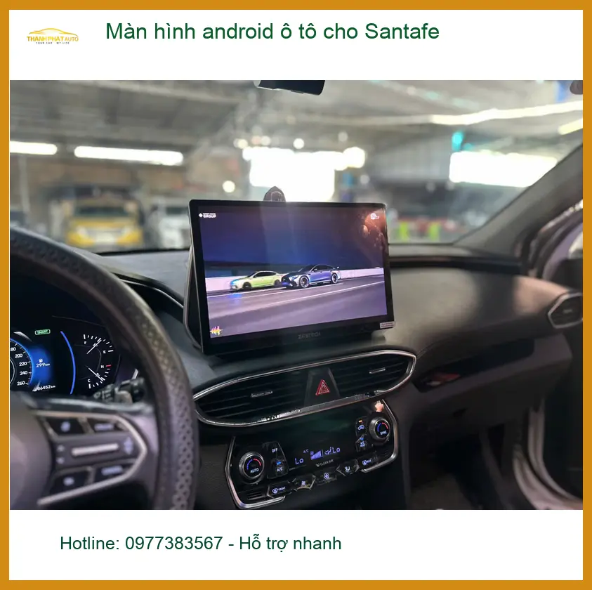 Anh Quang lắp màn hình android ô tô cho Santafe tại Quận Tân Phú để nâng tầm trải nghiệm lái xe ảnh thực tế 4