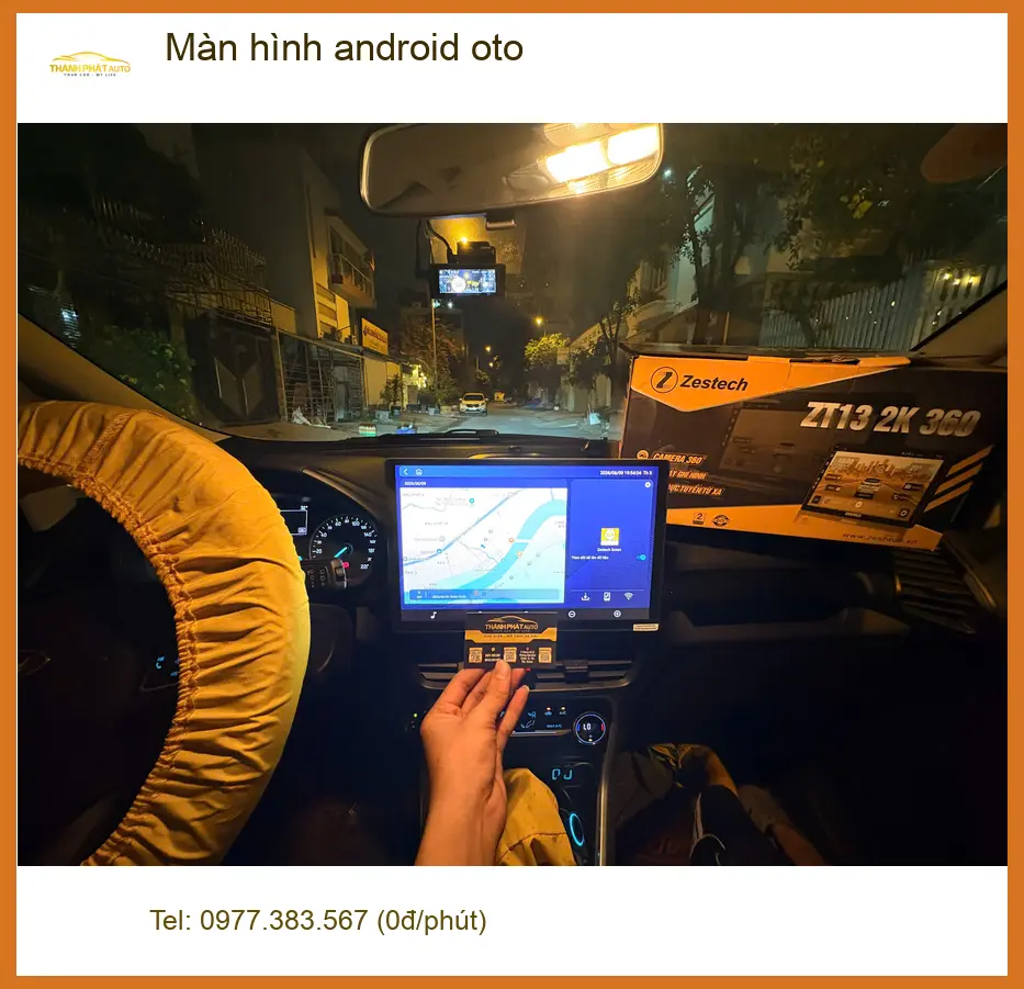 Chú Sơn nâng cấp màn hình android oto cho Hyundai Accent tại Quận 9 tiện ích